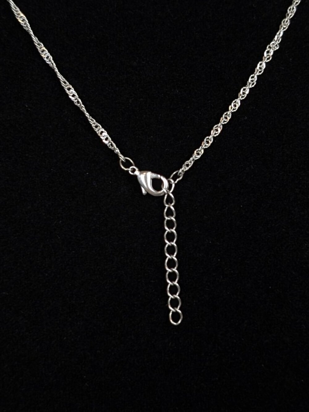 Silver Tone Angular Rope Chain Necklace - Picture 4 of 5